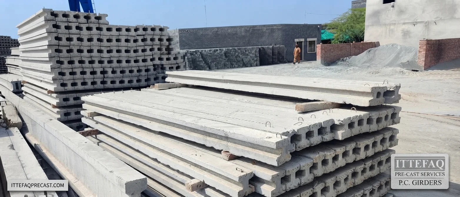 Roofing with P.C Girders & Slabs